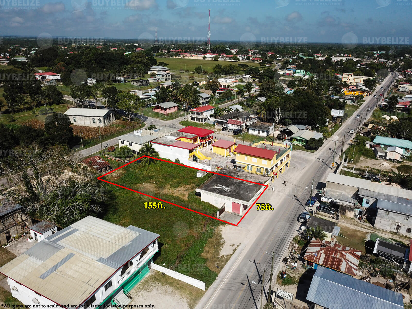 Quarter Acre Commercial Lot with Building for Sale in Orange Walk Town Belize
