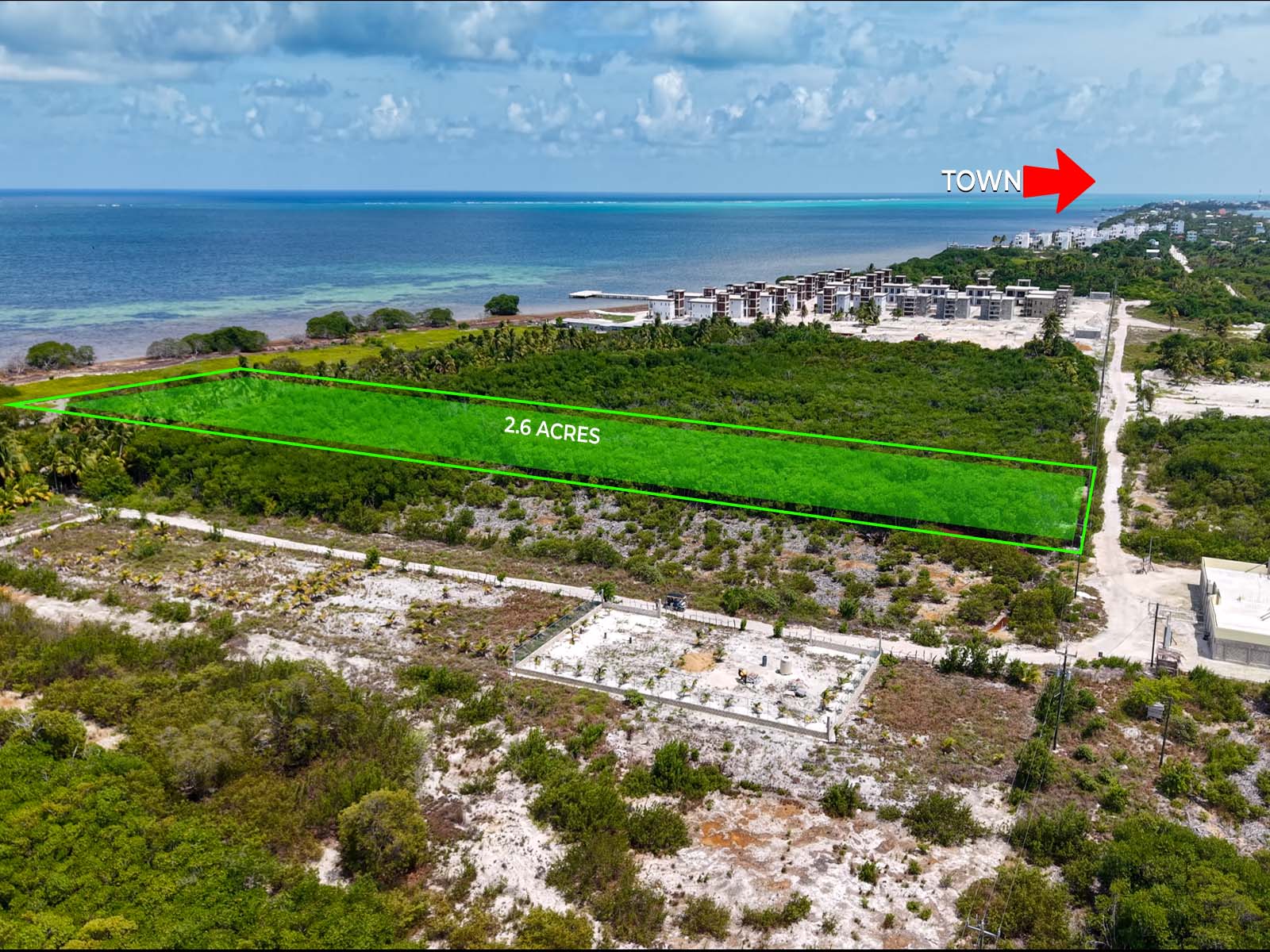 2.6 acres of Beautiful Seafront in Caye Caulker Belize