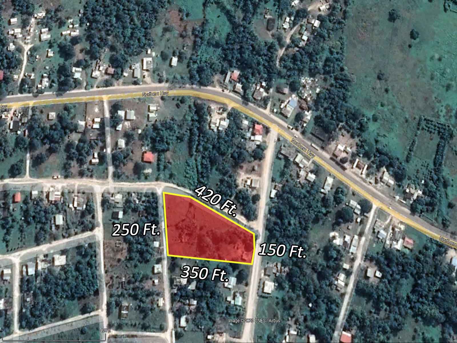 FOR-SALE: Large Corner Land in San Jose/San Pablo, Orange Walk District, Belize.