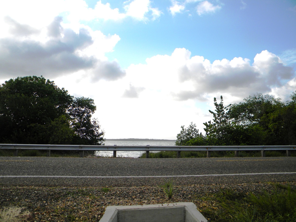 View of lagoon & Placencia Road from Property
